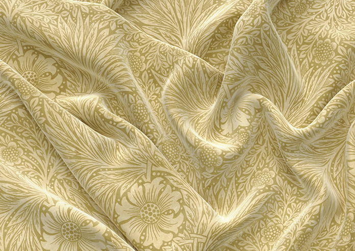 William Morris At Home Marigold Velvet, Ochre - Twist&Fit Roman Blind - Image 4